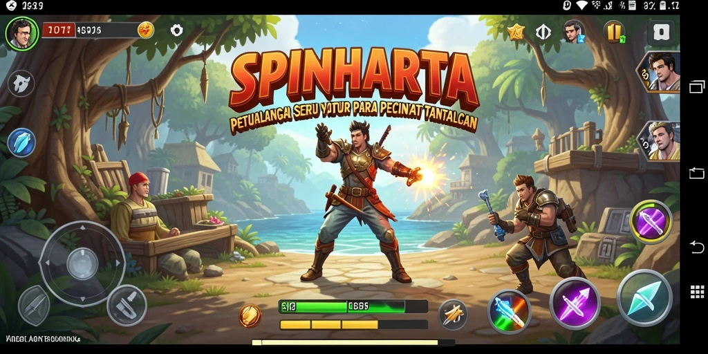 Tampilan gameplay menarik dari SPINHARTA yang menampilkan aksi petualangan.