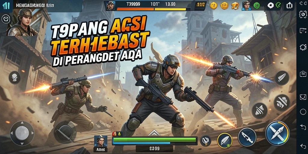 Tangkapan layar menampilkan aksi mendebarkan dalam T9999.